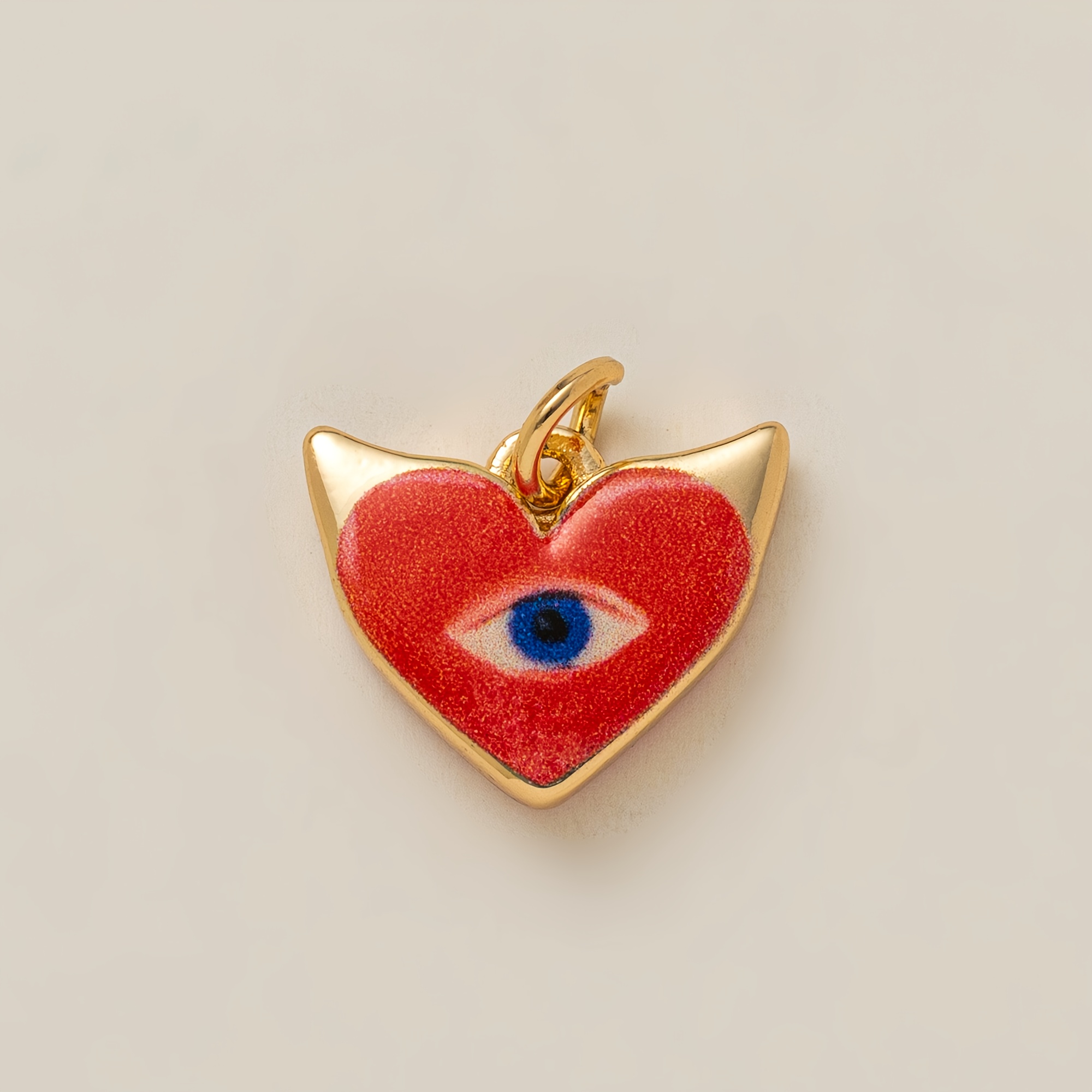 Bohemian Handmade Enamel Flower Pendant Necklace, Heart-Shaped Design